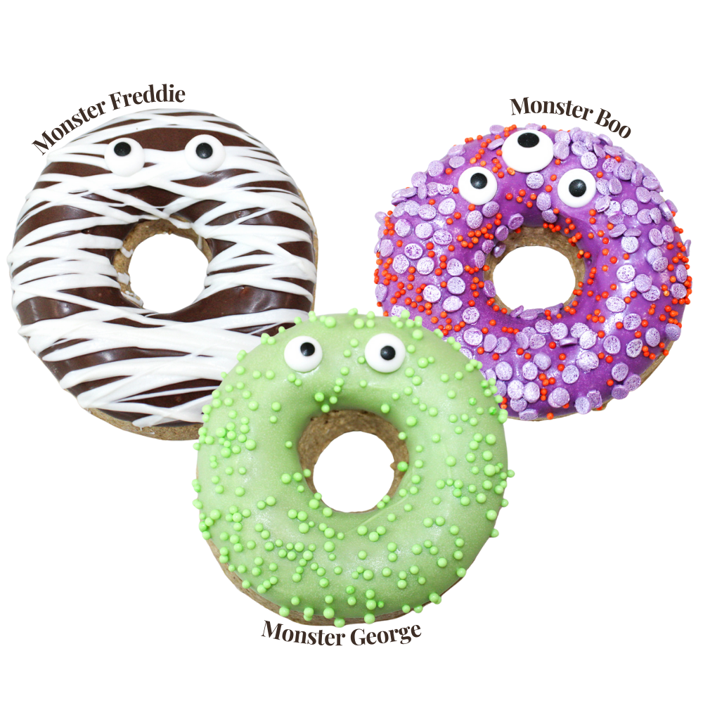 K9 Granola Factory Donut Shop Gourmet Donuts For Dogs, Monster Mutts 3pk
