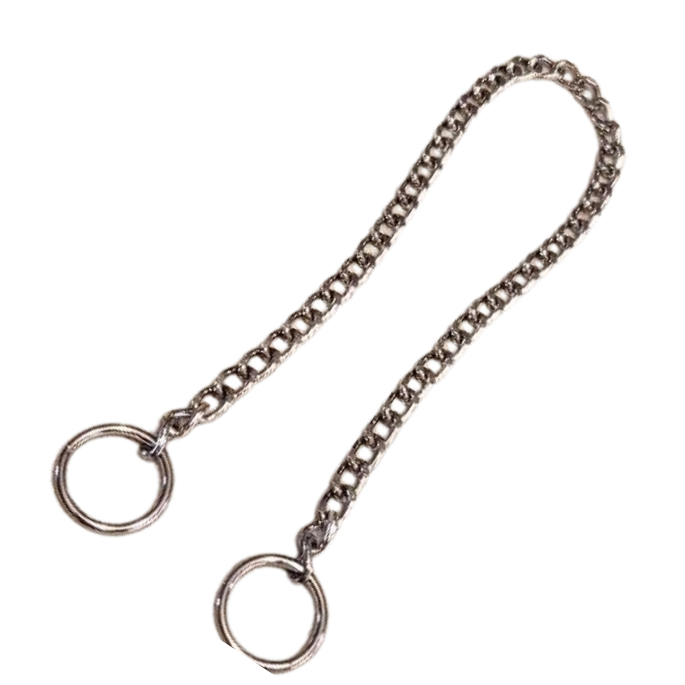 WDB Flat Filed Link Chain Dog Collar, 1.6mm