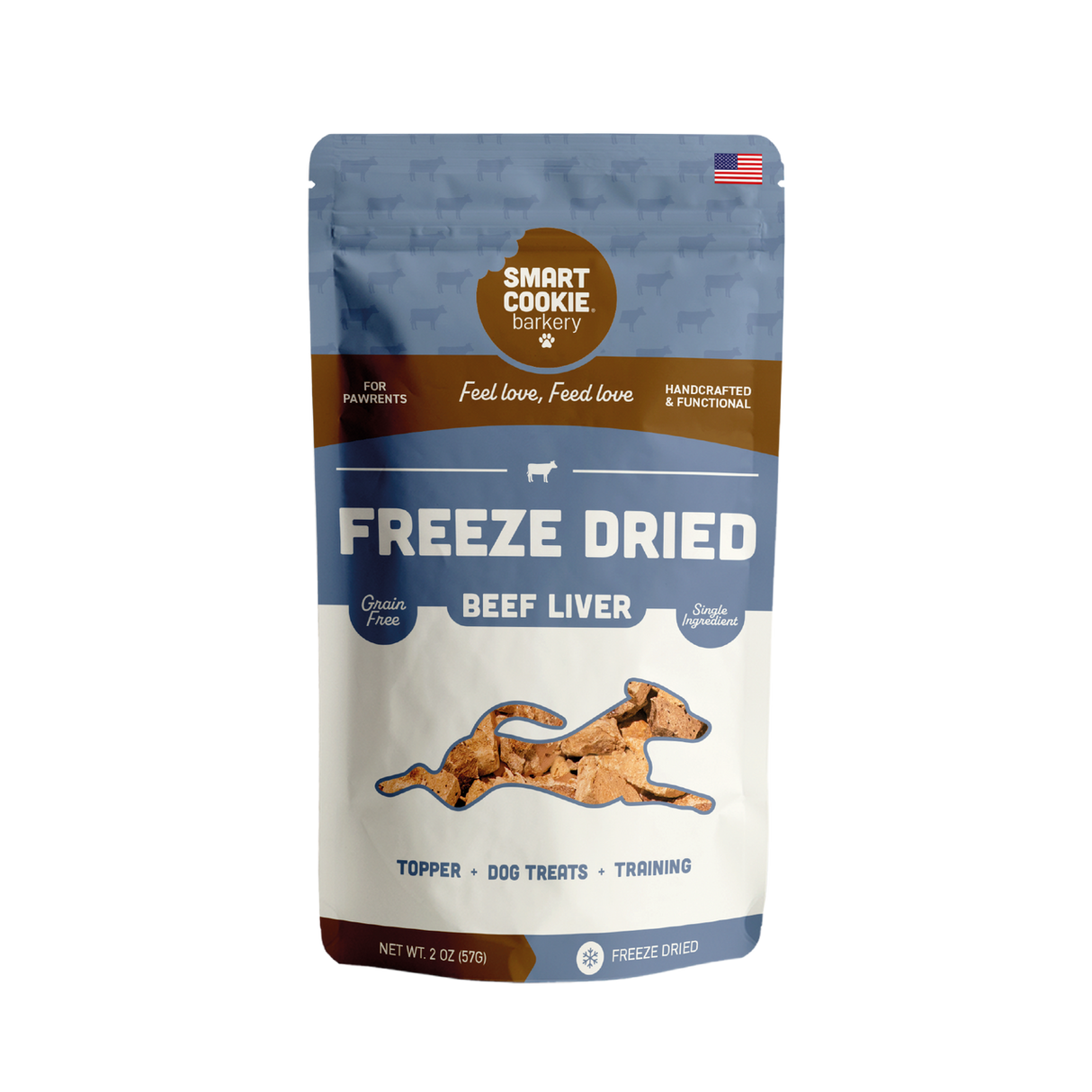 Smart Cookie Barkery Freeze Dried Beef Liver Jerky Dog Treats, 3oz