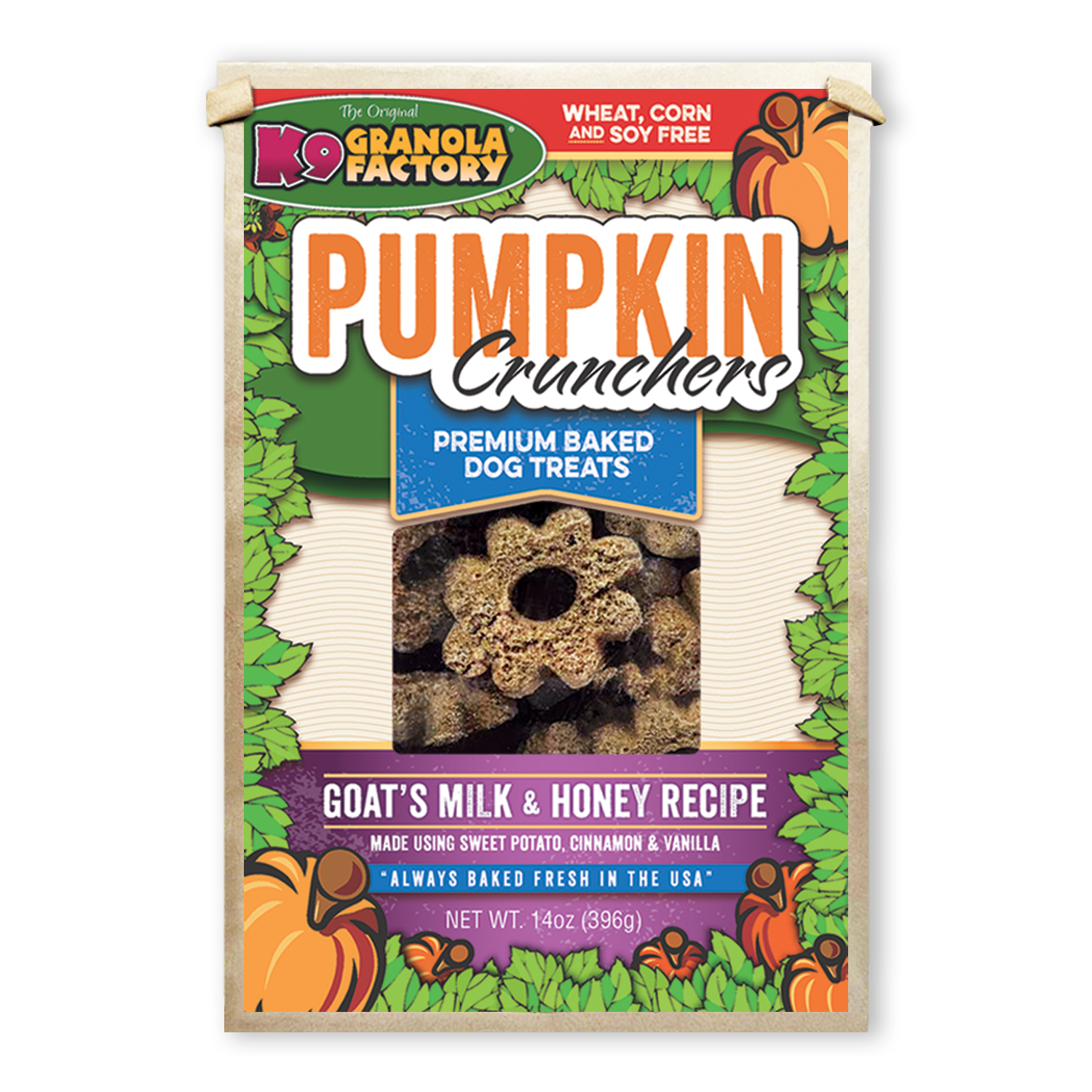K9 Granola Factory Pumpkin Crunchers Dog Treats Goat s Milk Honey k9-granola-factory-pumpkin-crunchers-dog-treats-goat-s-milk-honey