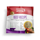 Goodness Gracious Human Grade Synthetic Free Beef Recipe Gently Cooked Frozen Dog Food