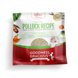 Goodness Gracious Human Grade Synthetic Free Pollock Recipe Gently Cooked Frozen Cat Food, 10ct/10lb Case