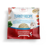 Goodness Gracious Human Grade Synthetic Free Turkey Recipe Gently Cooked Frozen Cat Food, 10ct/10lb Case