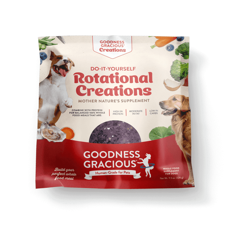 Goodness Gracious Human Grade Synthetic Free DIY Rotational Creations Gently Cooked Frozen Dog Food, 16ct/11.5lb