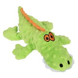 goDog Gator Durable Squeaky Plush Dog Toy, Green
