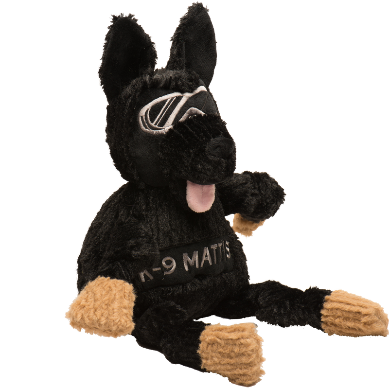 HuggleHounds HuggleCause Project K-9 Hero Durable Squeaky Plush Dog Toy, K-9 Mattis