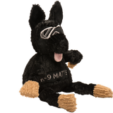 HuggleHounds HuggleCause Project K-9 Hero Durable Squeaky Plush Dog Toy, K-9 Mattis