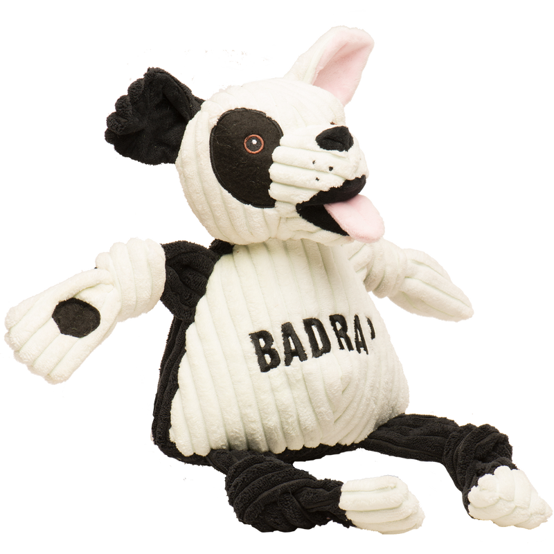 HuggleHounds HuggleCause Bad Rap Durable Squeaky Plush Dog Toy, Jonny Justice