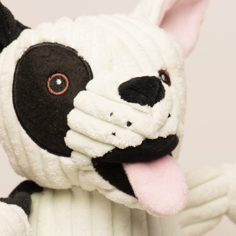 HuggleHounds HuggleCause Bad Rap Durable Squeaky Plush Dog Toy, Jonny Justice