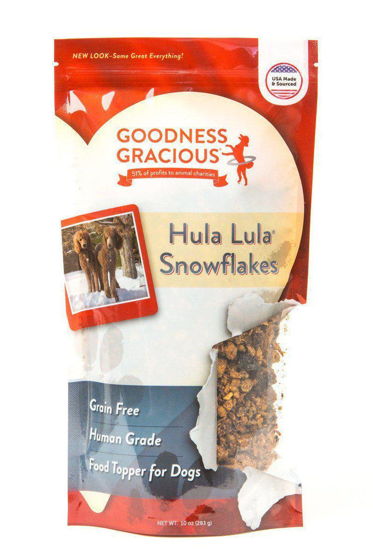 Goodness Gracious Hula Lula Snowflakes Human Grade Dog Food Topper, 5oz bag