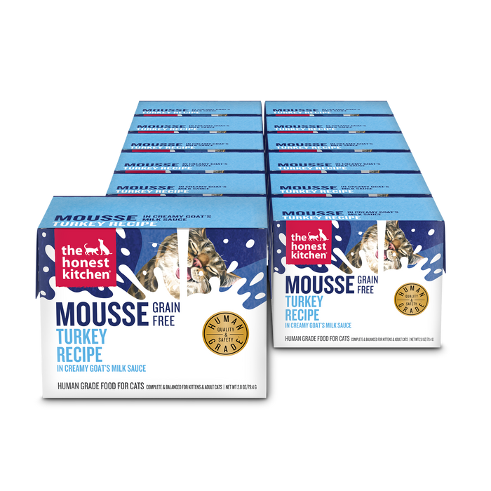 The Honest Kitchen Grain Free Turkey Mousse In Goat's Milk Wet Cat Food, 12/2.8oz