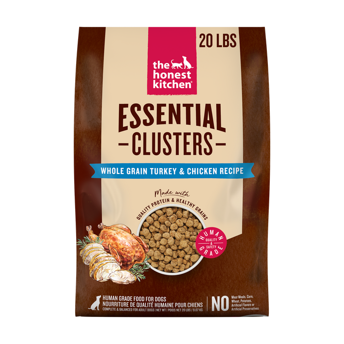 The Honest Kitchen Essentials Whole Food Clusters Whole Grain Turkey & Chicken Recipe Dry Dog Food
