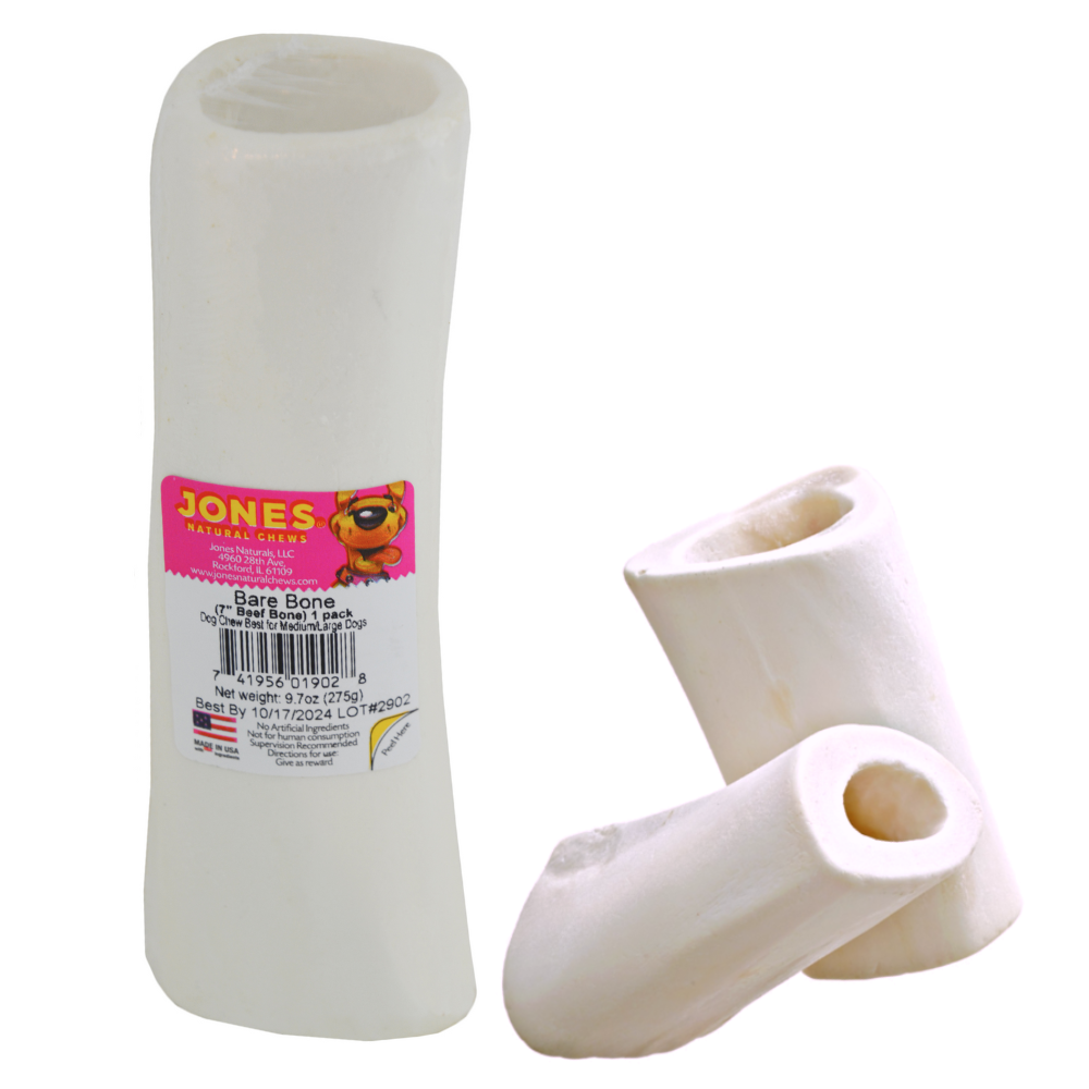 Jones Natural Chews White Bare Beef Bone For Dogs