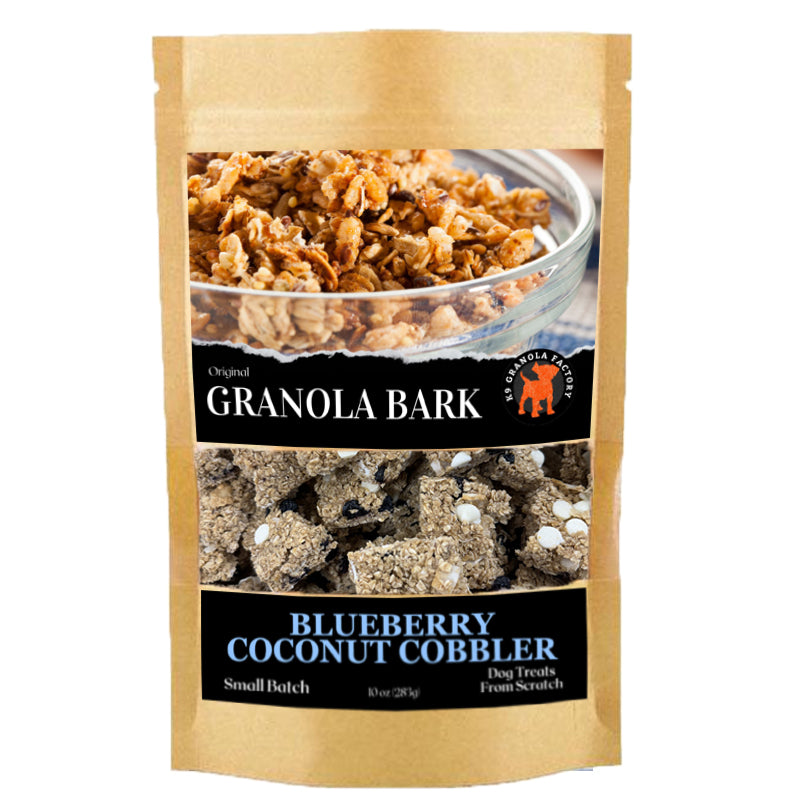 K9 Granola Factory Granola Bark Dog Treats, Blueberry Coconut Cobbler Recipe 10oz