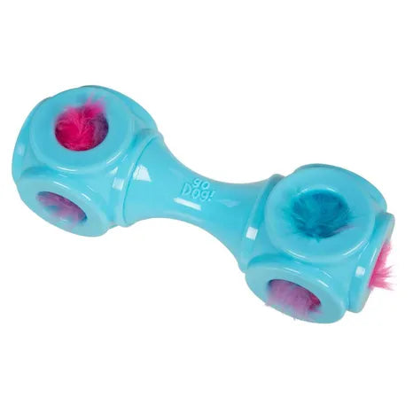 goDog Bounceez Durable Interactive Dog Toy, Bonezy Aqua