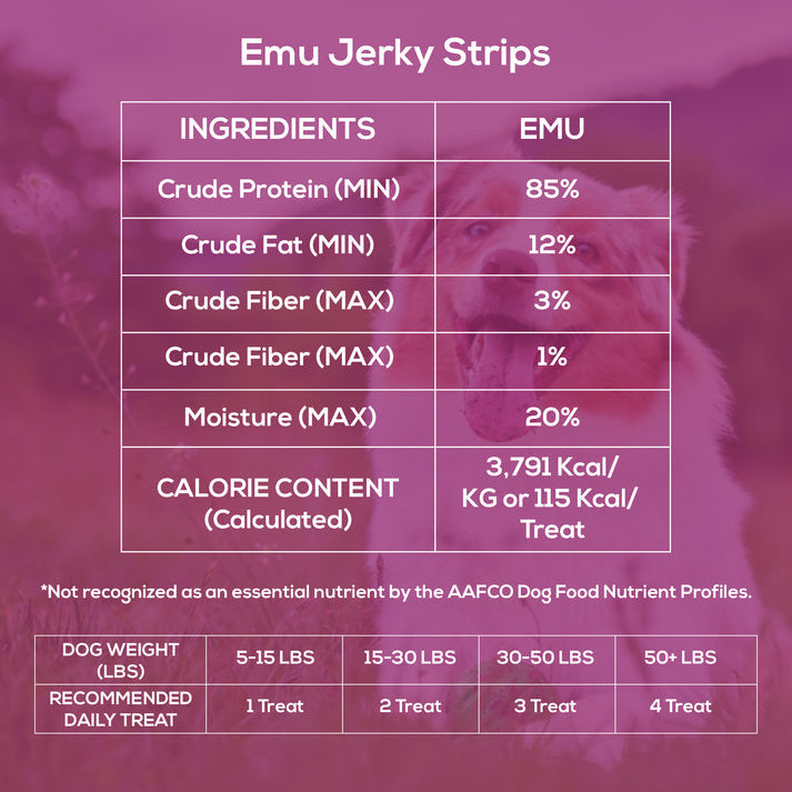 Outback Bones Emu Jerky Strips Dog Treats, 7.05oz