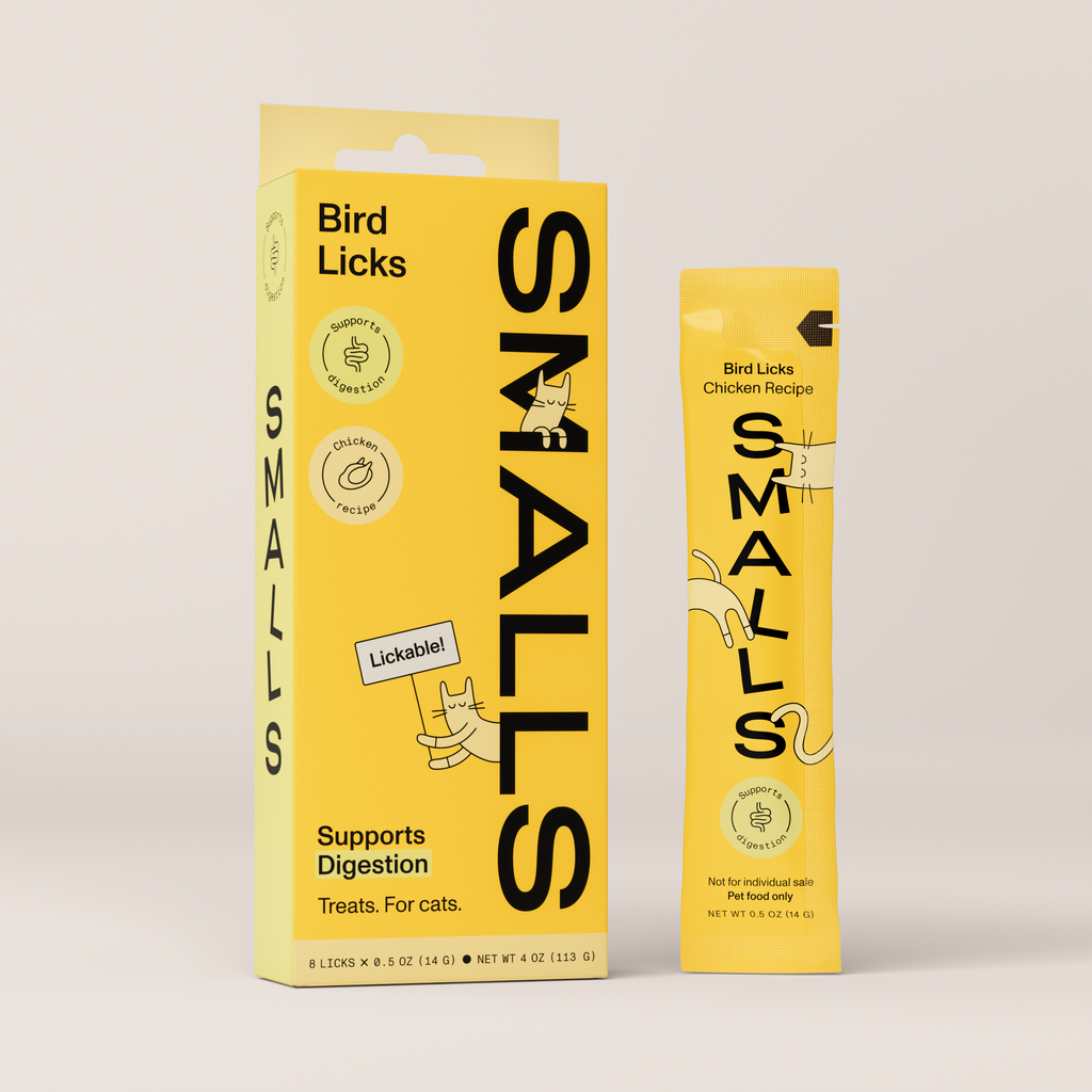 Smalls Bird Licks Digestion Support Lickable Cat Treats, 8pk