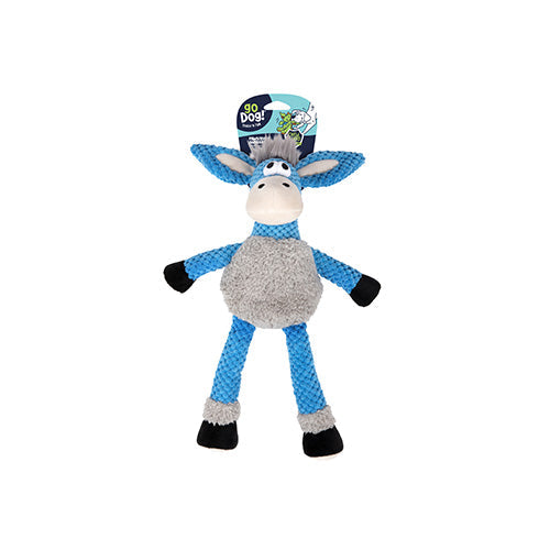 goDog Skinny Donkey Durable Plush Dog Toy