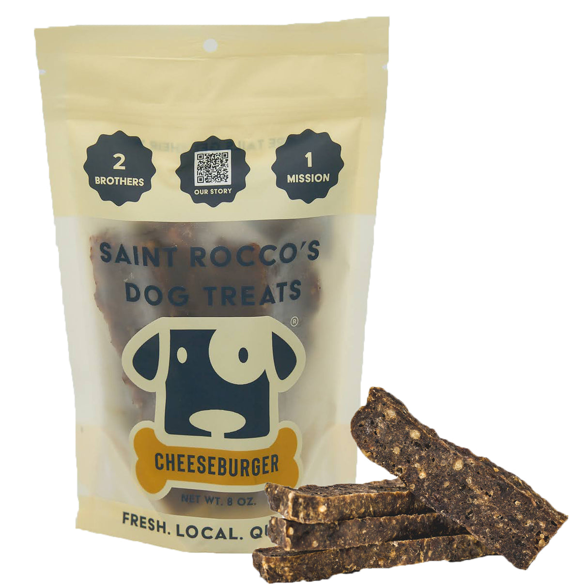 Saint Rocco's USA Cheeseburger Recipe Jerky Dog Treats