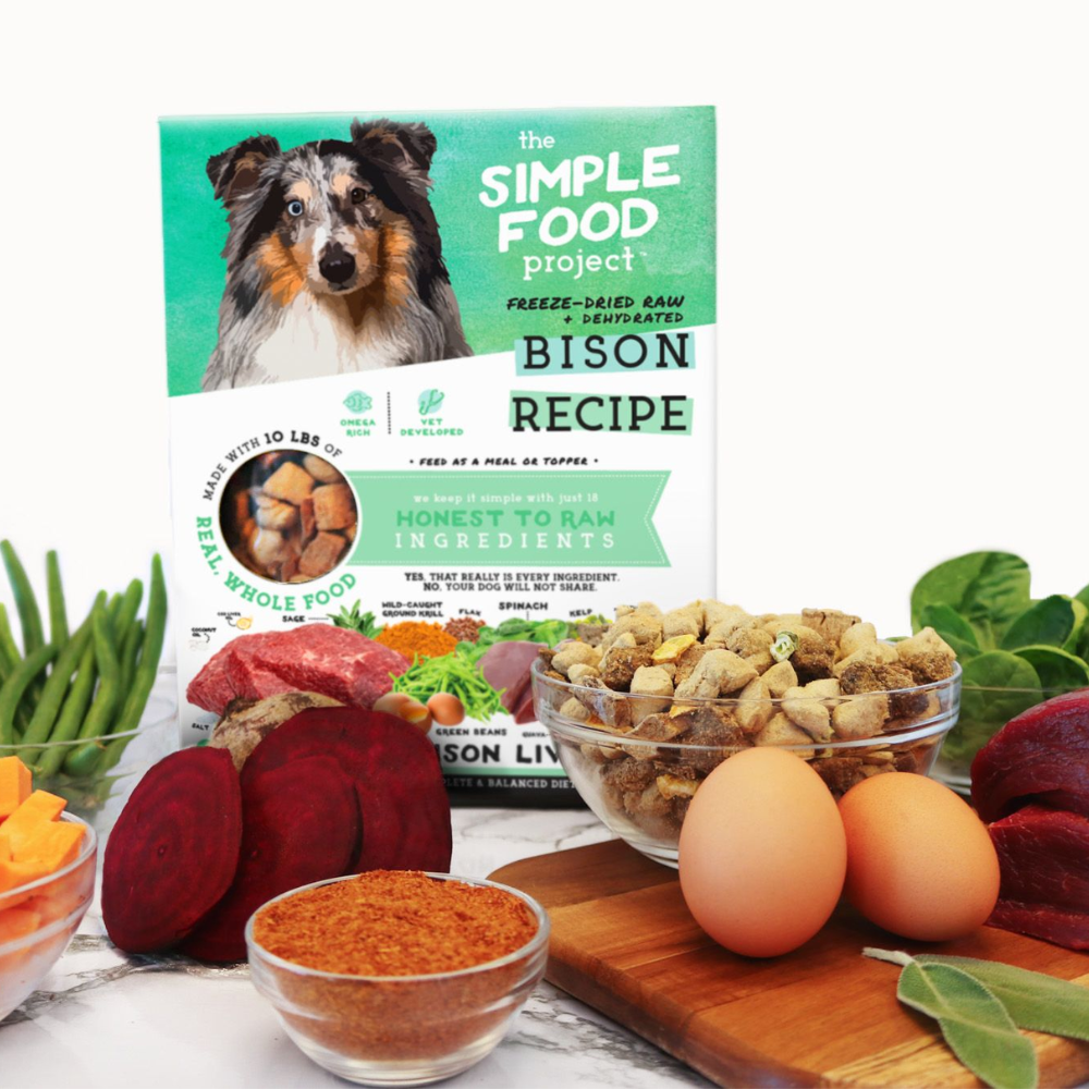 The Simple Food Project Synthetic Free Freeze Dried Dog Food, Bison Recipe