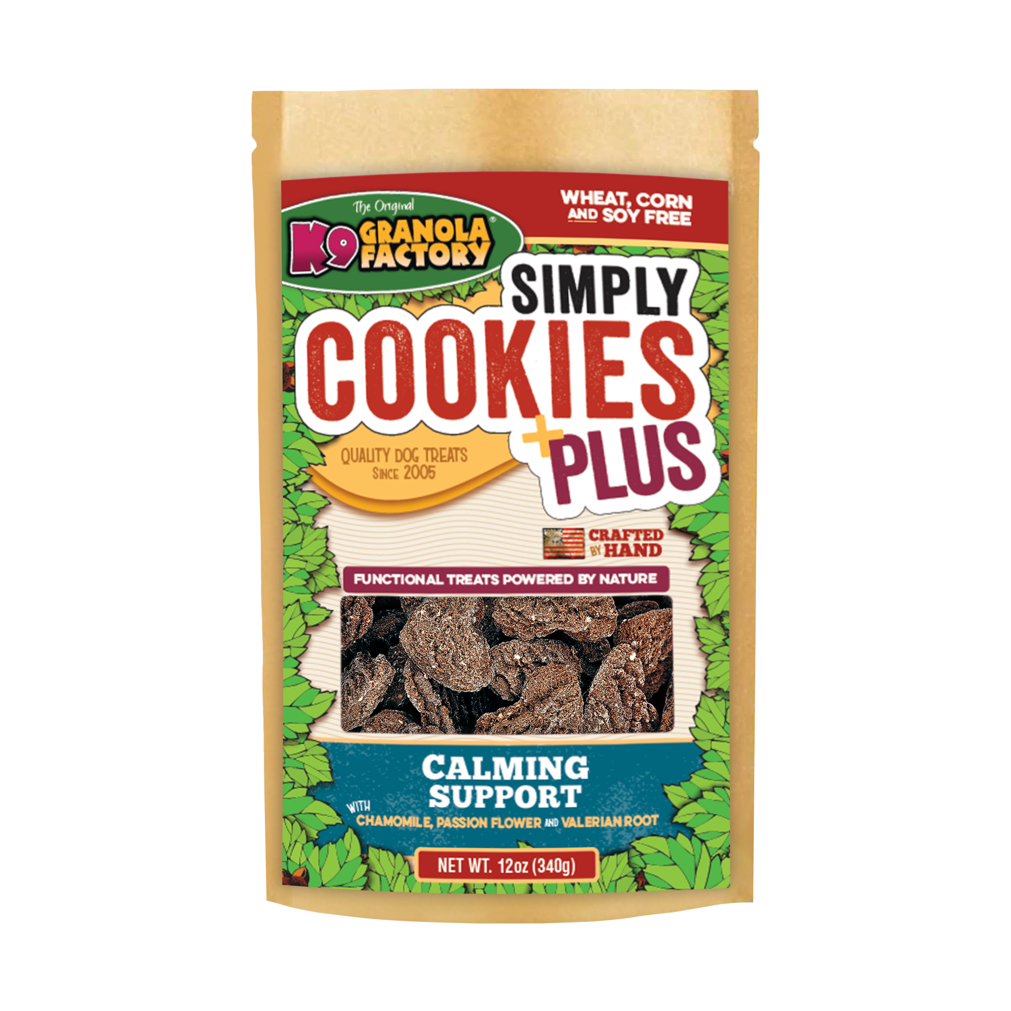 K9 Granola Factory Functional Simply Cookies Dog Treats, Calming Support 12oz