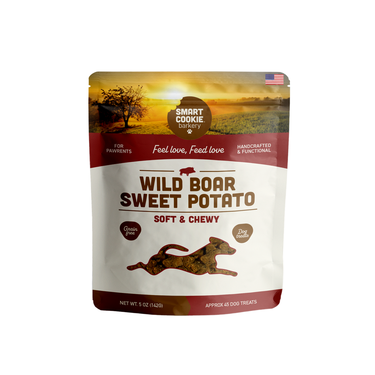 Smart Cookie Barkery Regional Bites Texas Hill Country Wild Boar & Sweet Potato Treats For Dogs, 5oz
