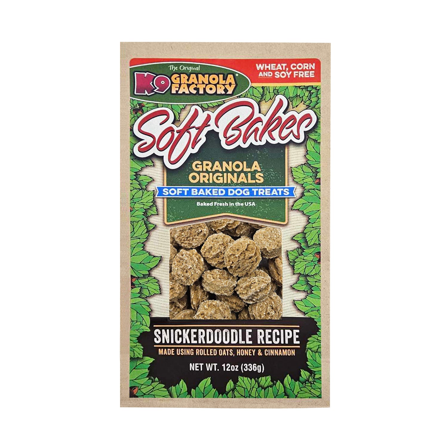 K9 Granola Factory Soft Bakes Dog Treats, Snickerdoodle – White