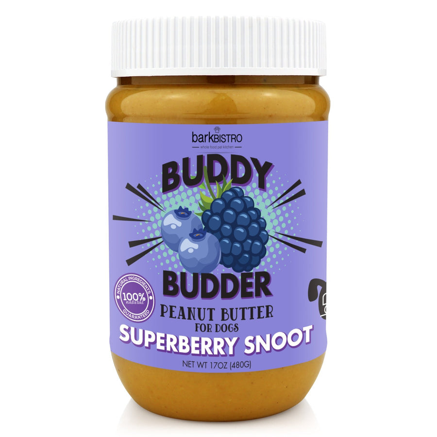 Bark Bistro Buddy Butter Peanut Butter Treat for Dogs, Superberry Snoot
