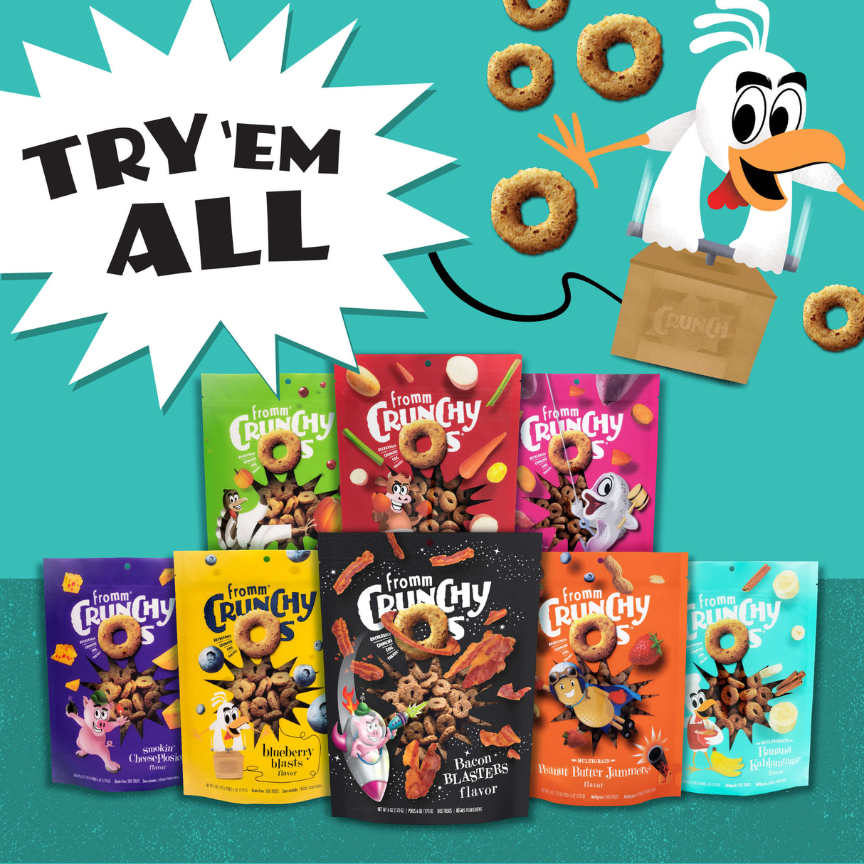 Fromm Crunchy Os Bacon Blasters Flavor Dog Treats