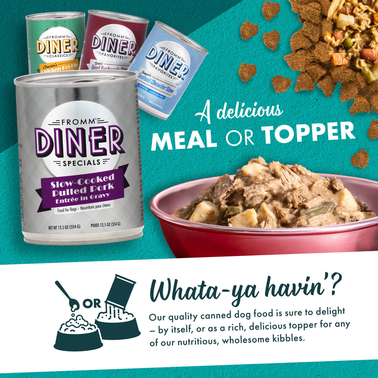 Fromm Slow Cooked Pulled Pork Entree in Gravy Canned Dog Food, 12/12.5oz
