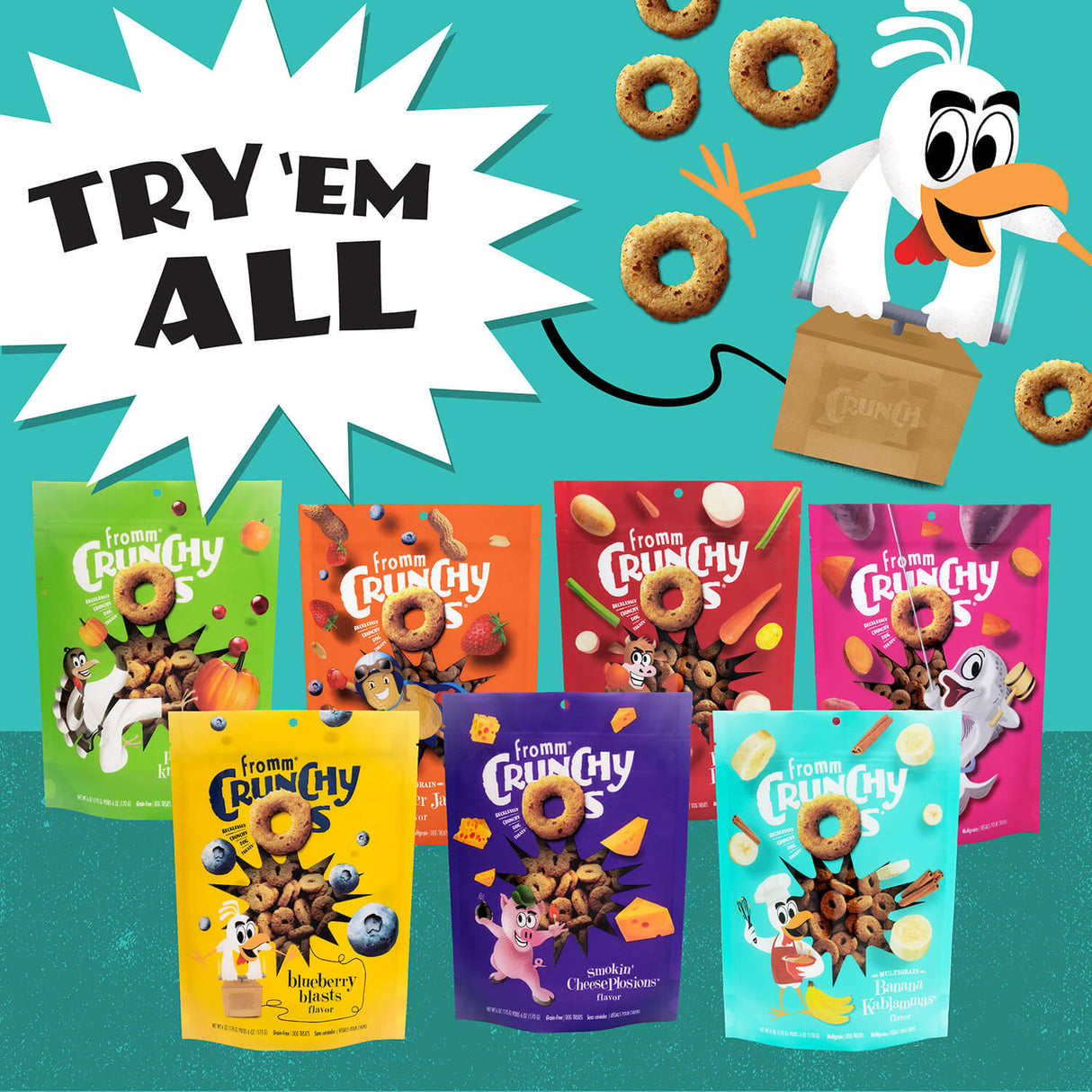 Fromm Crunchy Os Peanut Butter Jammers Flavored Dog Treats