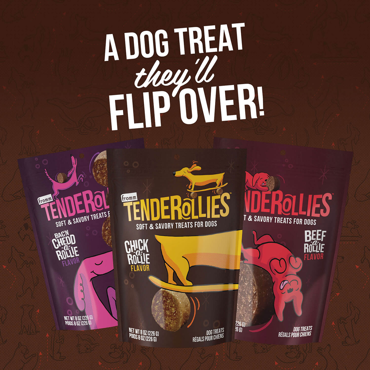 Fromm Soft & Chewy TENDERollies Bac'N Chedd-A-Rollie Flavor Dog Treats, 8oz