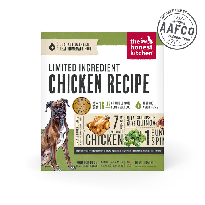 The Honest Kitchen Grain Free Limited Ingredient Chicken Dehydrated Dog Food, 4lb