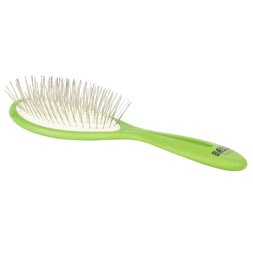 Bass Brushes Detangling Bio-Flex Alloy Pin Brush For Dogs, ECF11 Assorted Colors