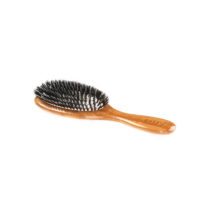 Bass Brushes Shine & Condition Boars Hair & Nylon Pin Brush For Dogs, 53P