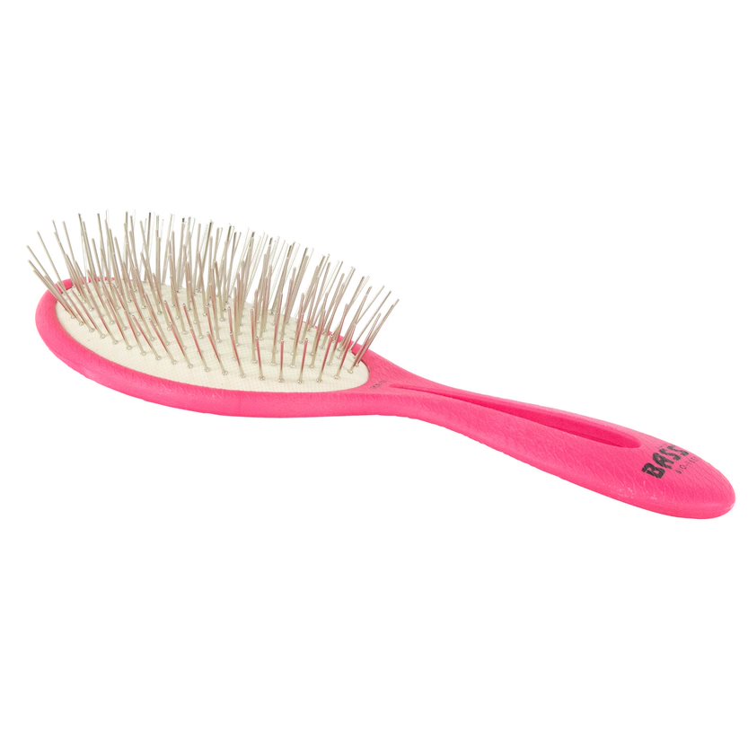 Bass Brushes Detangling Bio-Flex Alloy Pin Brush For Dogs, ECF11 Assorted Colors