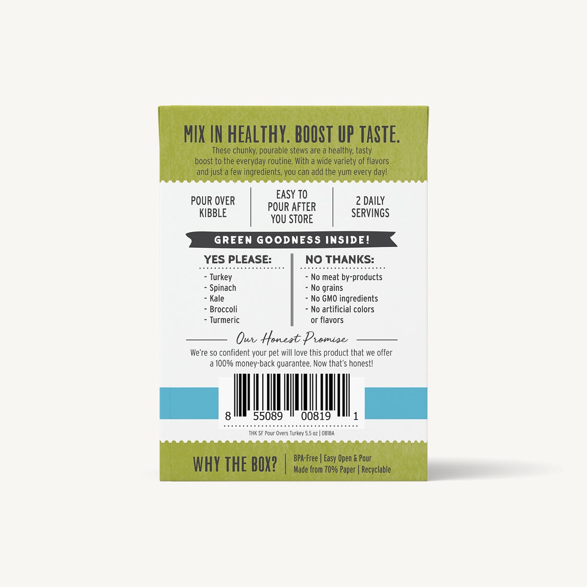 The Honest Kitchen Pour Overs Superfood Turkey Stew Wet Food Topper For Dogs, 12/5.5oz