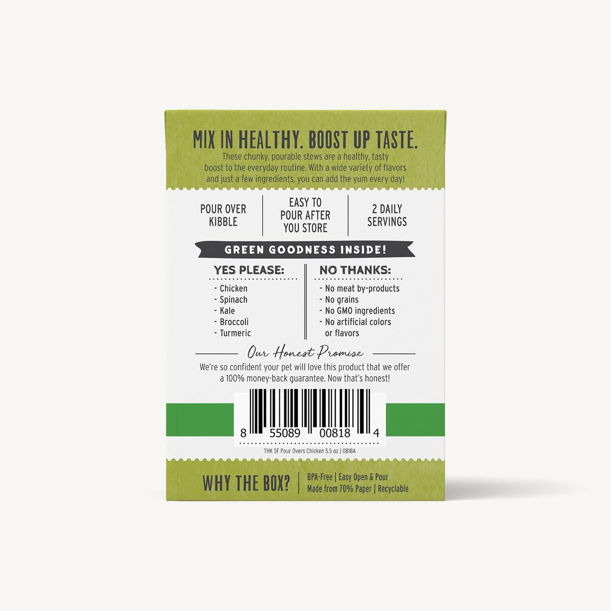 The Honest Kitchen Pour Overs Superfood Chicken Stew Wet Food Topper For Dogs, 12/5.5oz