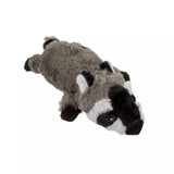 goDog Flatz Flattie Durable Plush Dog Toy, Raccoon