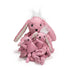 HuggleHounds Knottie Bunny Durable Barnyard Plush Squeaky Dog Toy