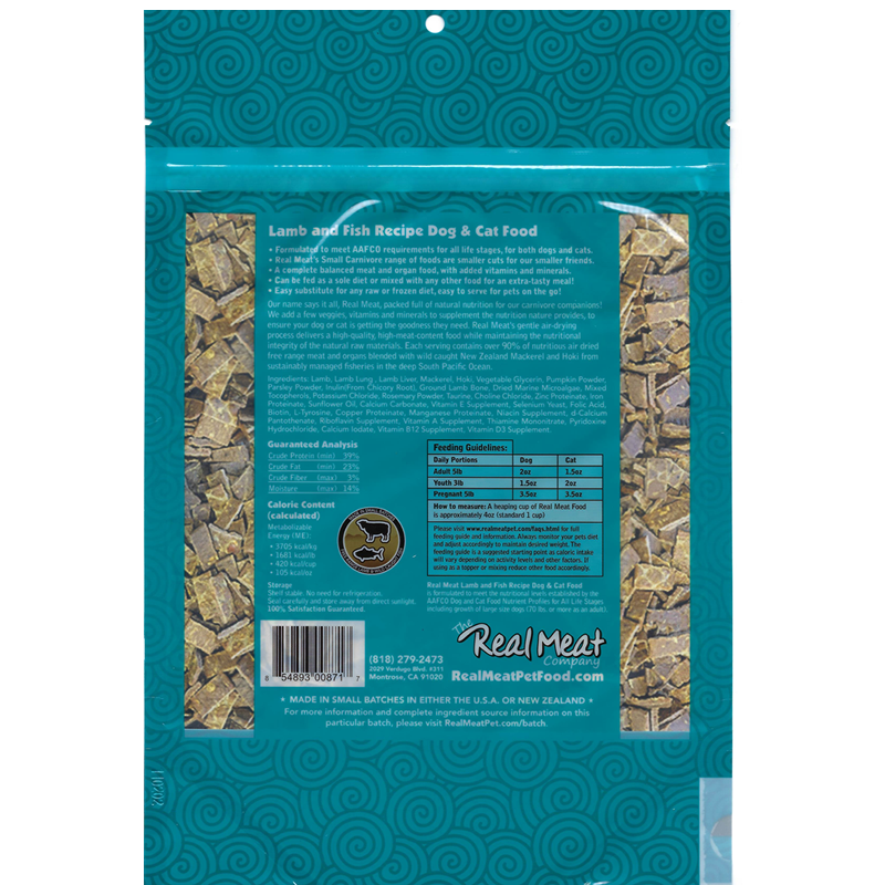 Real Meat Air-Dried Cat Food, Lamb & Fish