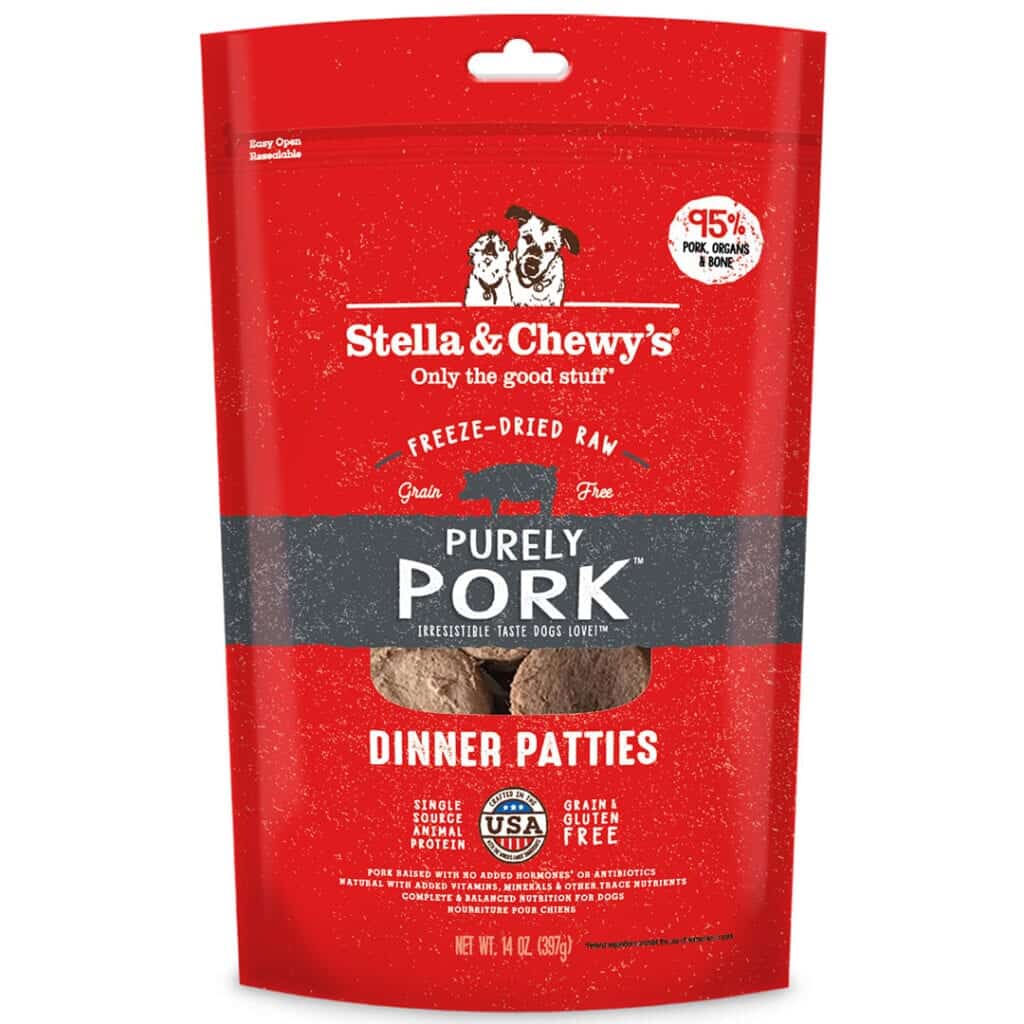 Stella & Chewy's Purely Pork Dinner Patties Freeze-Dried Dog Food