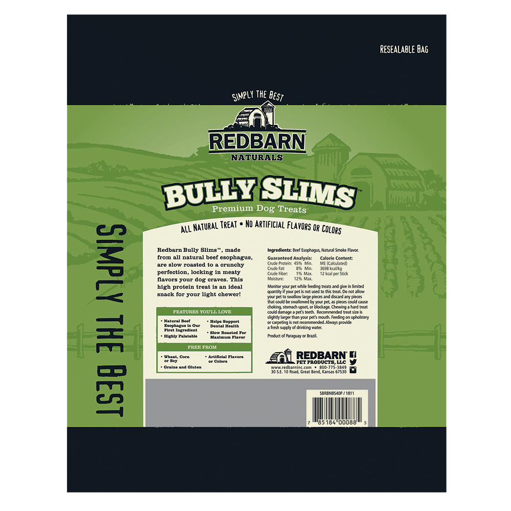 Redbarn Beef Esophagus Bully Slims Dog Treats