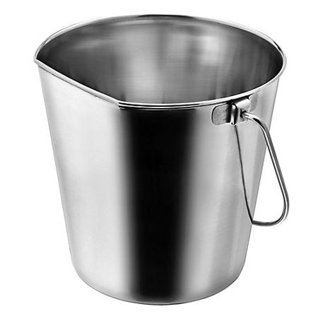 Indipets Stainless Steel Flat Sided Bucket