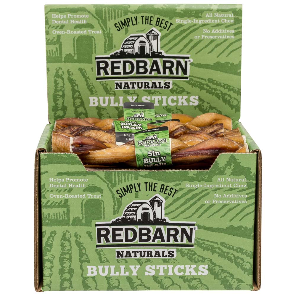 Redbarn Braided Bully Stick Dog Treat, 5in