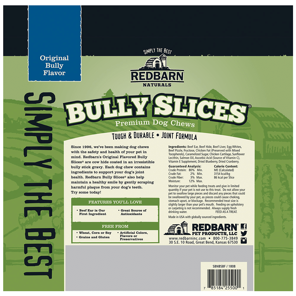 Redbarn Naturals Bully Slices, Beef