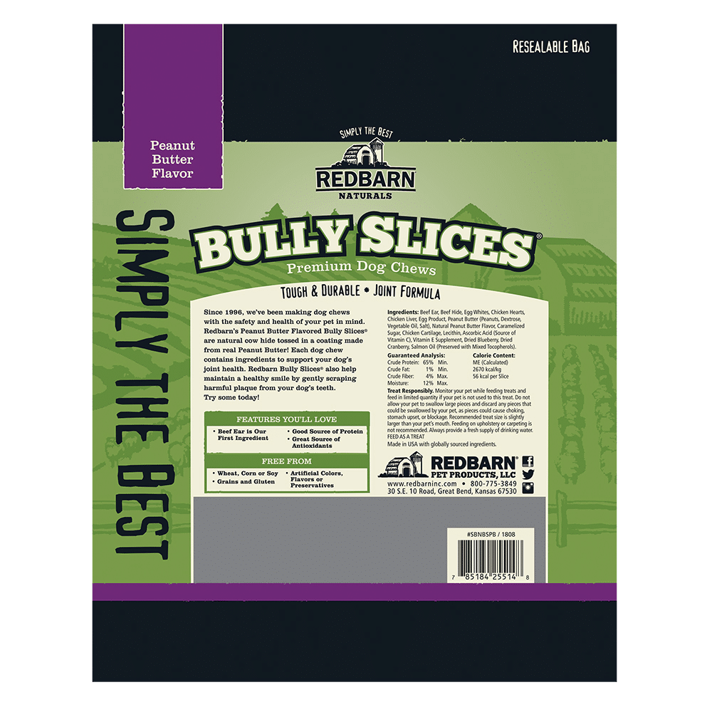 Redbarn Naturals Peanut Butter Bully Slices Dog Treats