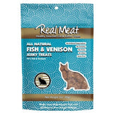 The Real Meat Company Fish & Venison Jerky Cat & Kitten Treats, 3-oz bag