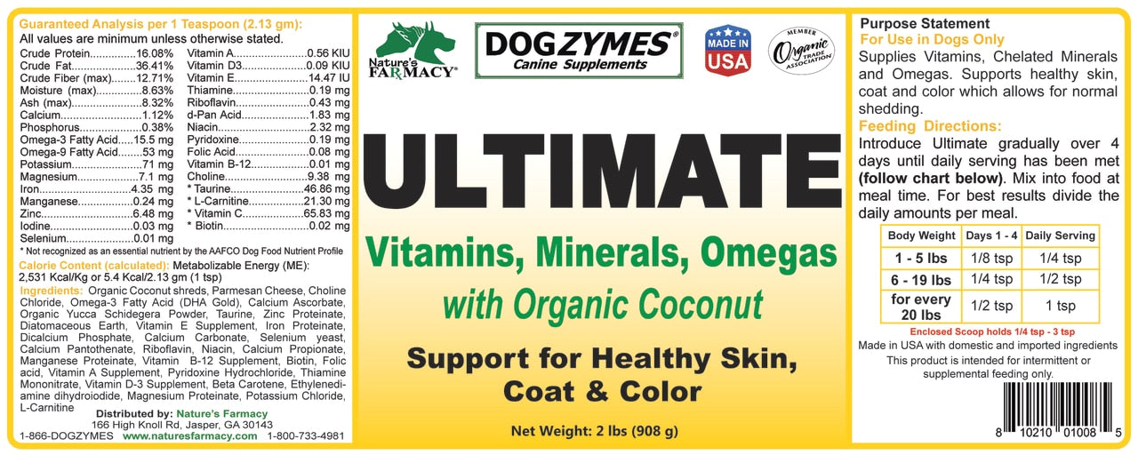 Nature's Farmacy Dogzymes Ultimate Vitamin Supplement For Dogs