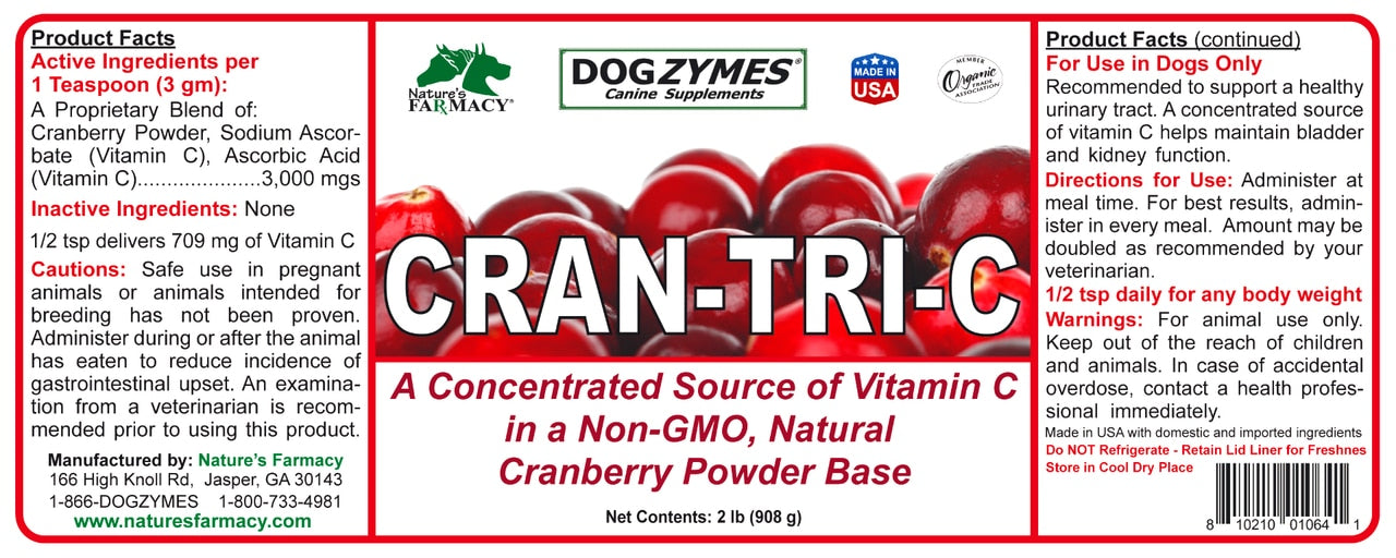 Nature's Farmacy Dogzymes Cran Tri C Supplement For Dogs